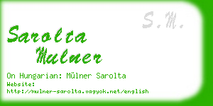 sarolta mulner business card