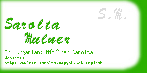 sarolta mulner business card